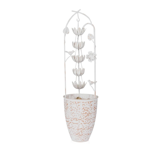 Alpine Corporation YHL866 Metal Rustic Fountain with Flower
